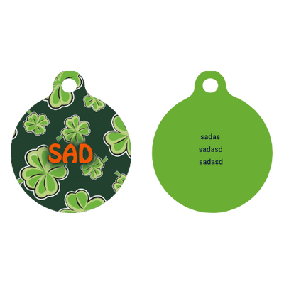4 Leaf Clover HD Dog ID Tag