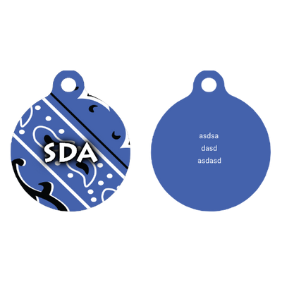 Bandana Blue HD Dog ID Tag