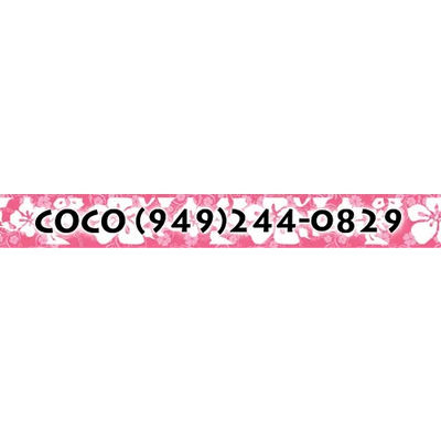 Personalized Island Floral Pink Dog Collar