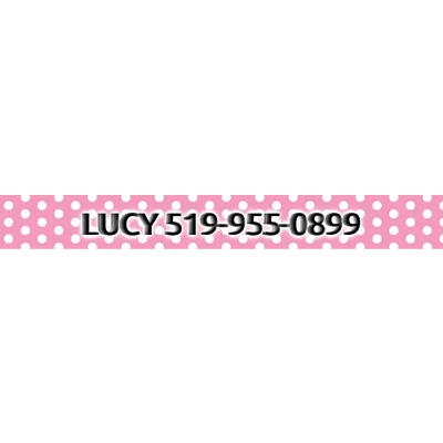 Personalized Pink Polka Dot Dog Collar