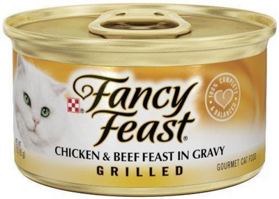 Fancy Feast Grilled Chicken Beef and Gravy Wet Cat Food