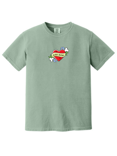 Dog Mom Heart Comfort Colors T-Shirt