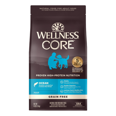 Wellness CORE Natural Grain Free Ocean Whitefish, Herring & Salmon Recipe Dry Dog Food