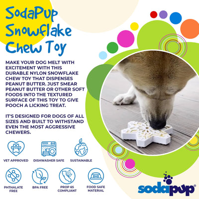 Snowflake Nylon Dog Chew Toy for Aggressive Chewers | USA Made & FDA Compliant