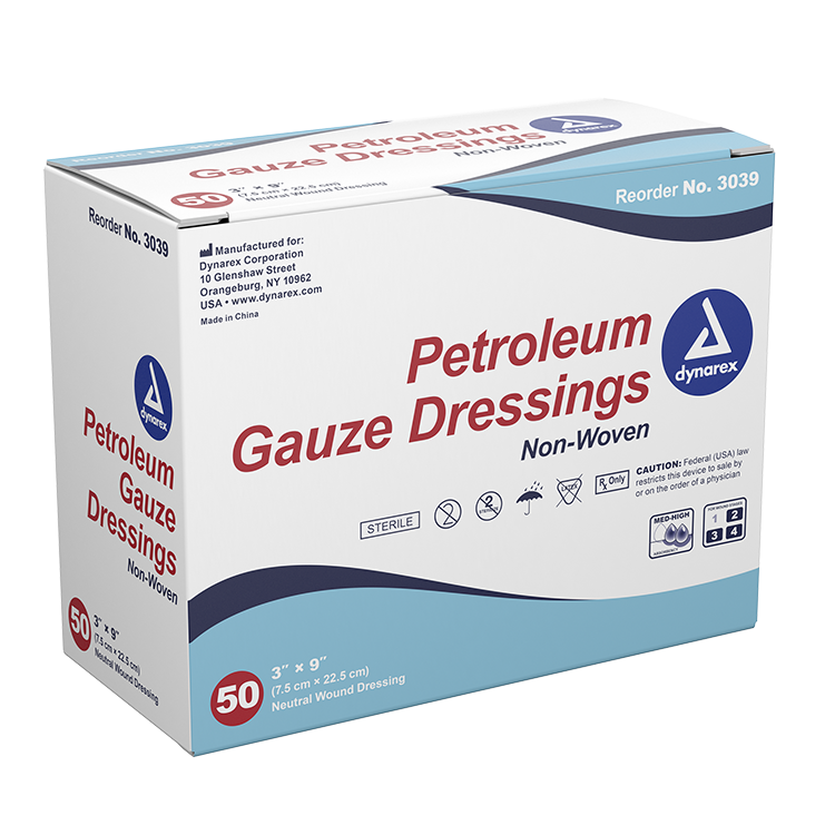 Dynarex Petroleum Gauze Dressing, 3" x 9"