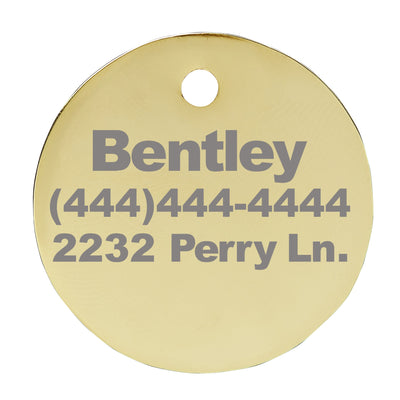 Call My People Tag - Gold & White