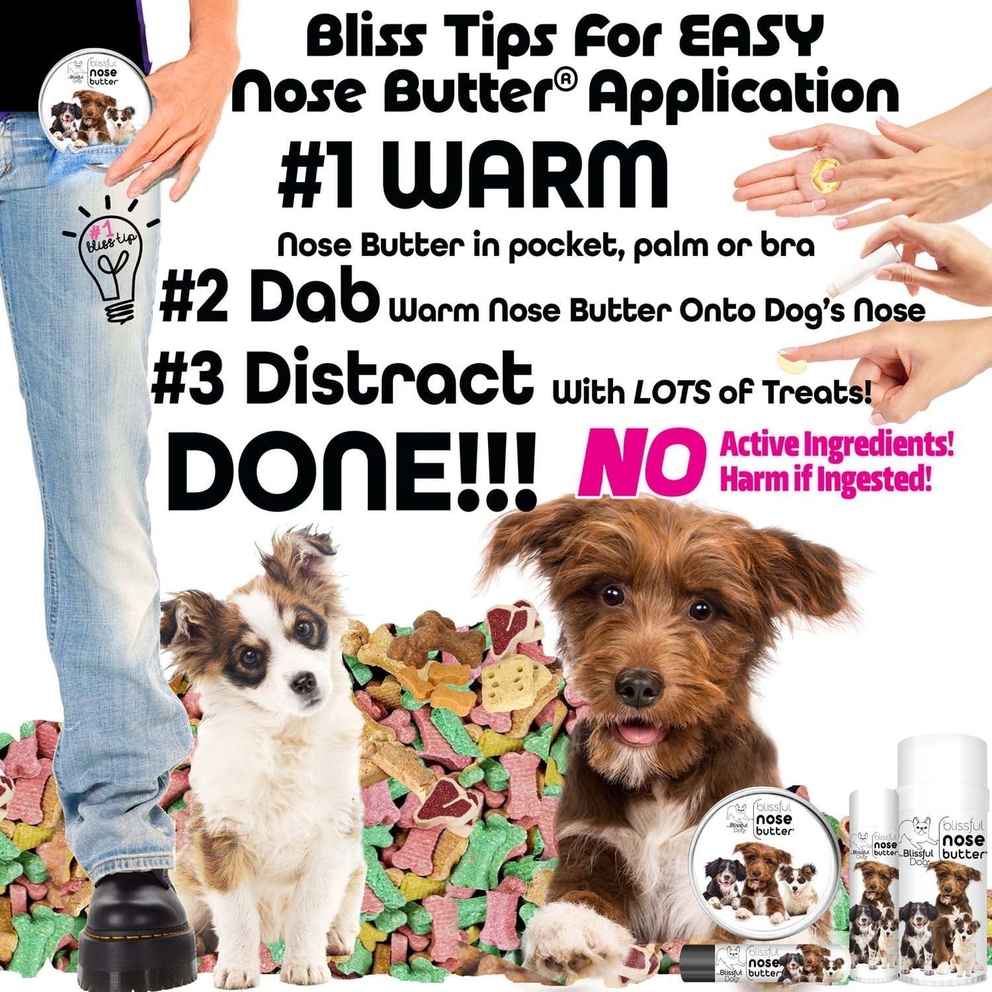 3 Cute Puppies Nose Butter