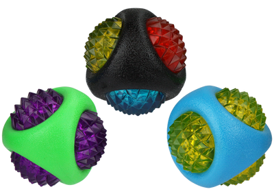Multipet Doglucent TPR Dental Diamond Ball - Assorted Colors 3"