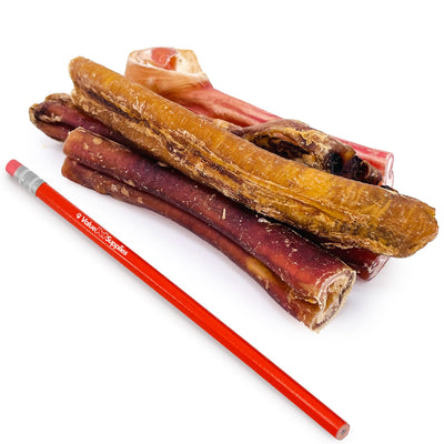 ValueBull Bully Sticks for Large Dogs, Jumbo 4-6 Inch, Varied Shapes, 50 Count