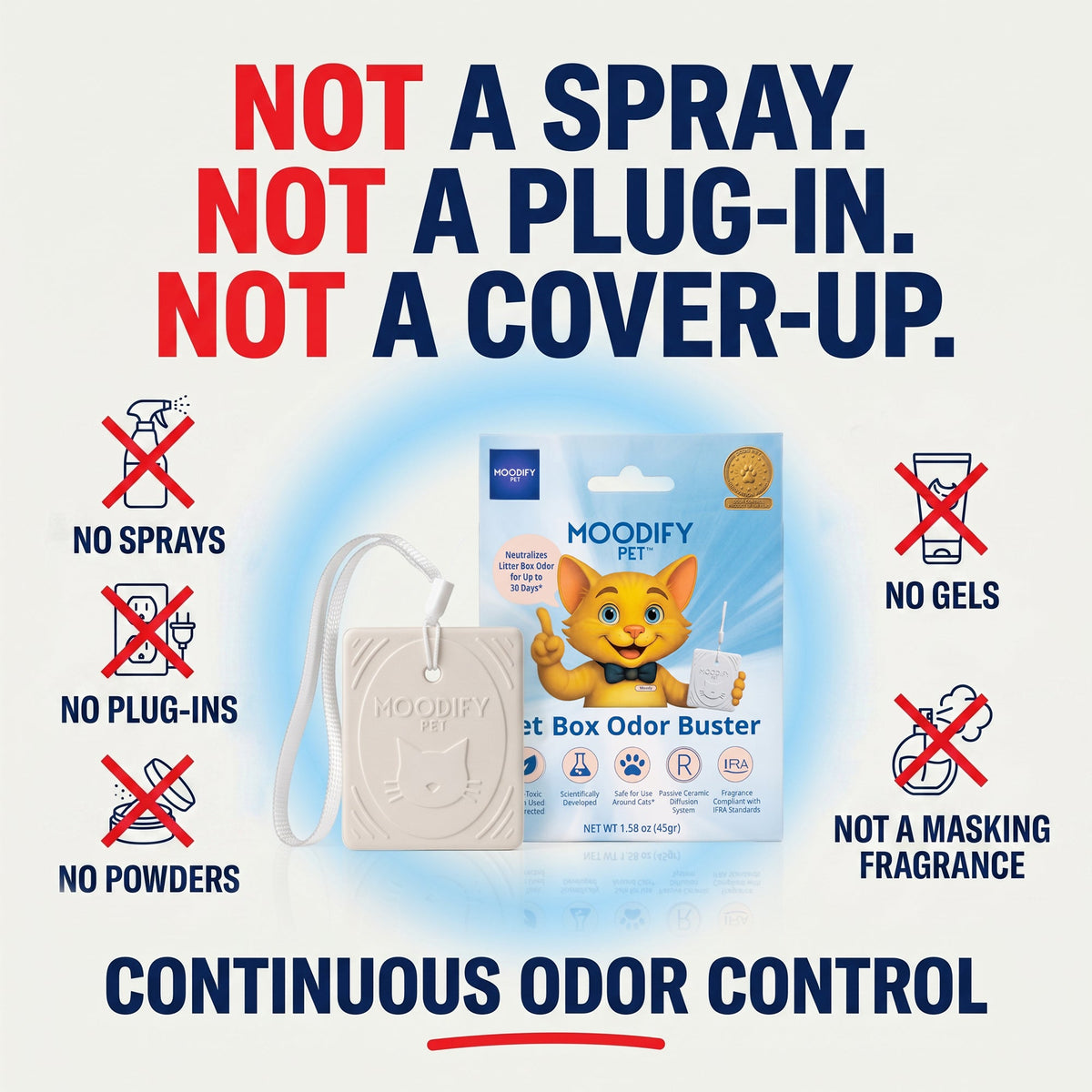 MoodifyPet Cat Litter Box Odor Neutralizer — 3 Pack (Multi-Cat)