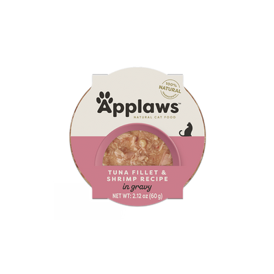 Applaws Natural Wet Cat Food Tuna Fillet & Shrimp Recipe in Gravy (2.12oz)