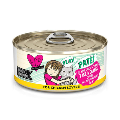 BFF Adult Play Paté Take Chance Chicken, Duck and Turkey Wet Cat Food (5.5oz)
