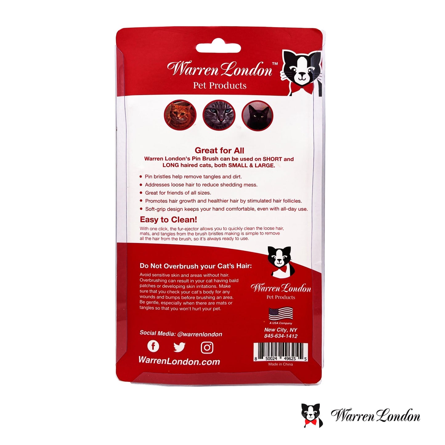Cat De-Tangling Pin Brush