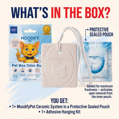MoodifyPet Cat Litter Box Odor Neutralizer — 3 Pack (Multi-Cat)