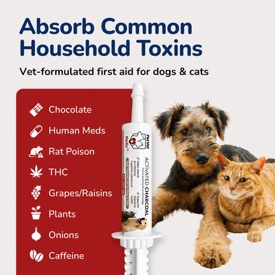 PetVet Medic® Activated Charcoal Syringe for Dogs & Cats — 30 mL