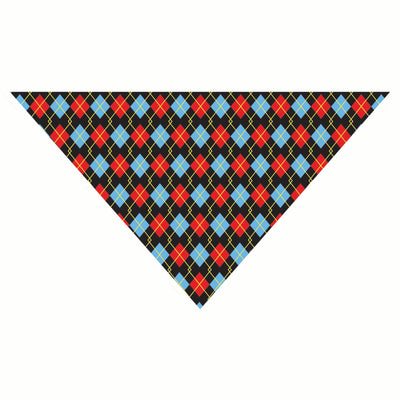 Red Argyle Dog Bandana