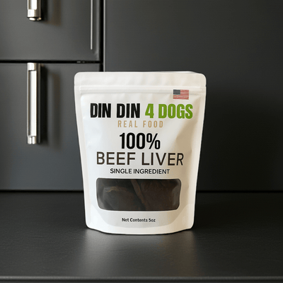 100% Beef Liver Dog Treats, 5 Ounce Bag, Single Ingredient, High Protein