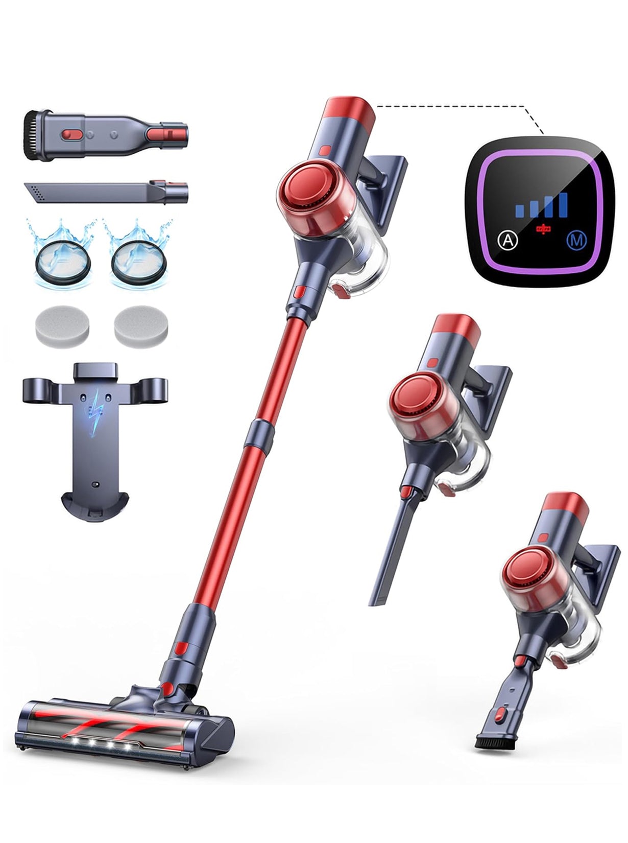 Buture VC50 Red Cordless Vacuum Cleaner