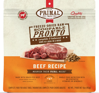 Primal Canine Beef Formula Freeze-Dried Pronto