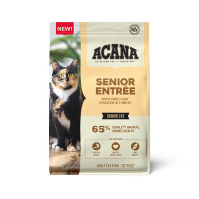 Acana Senior Entre, Chicken, Turkey, and Duck, Dry Cat Food
