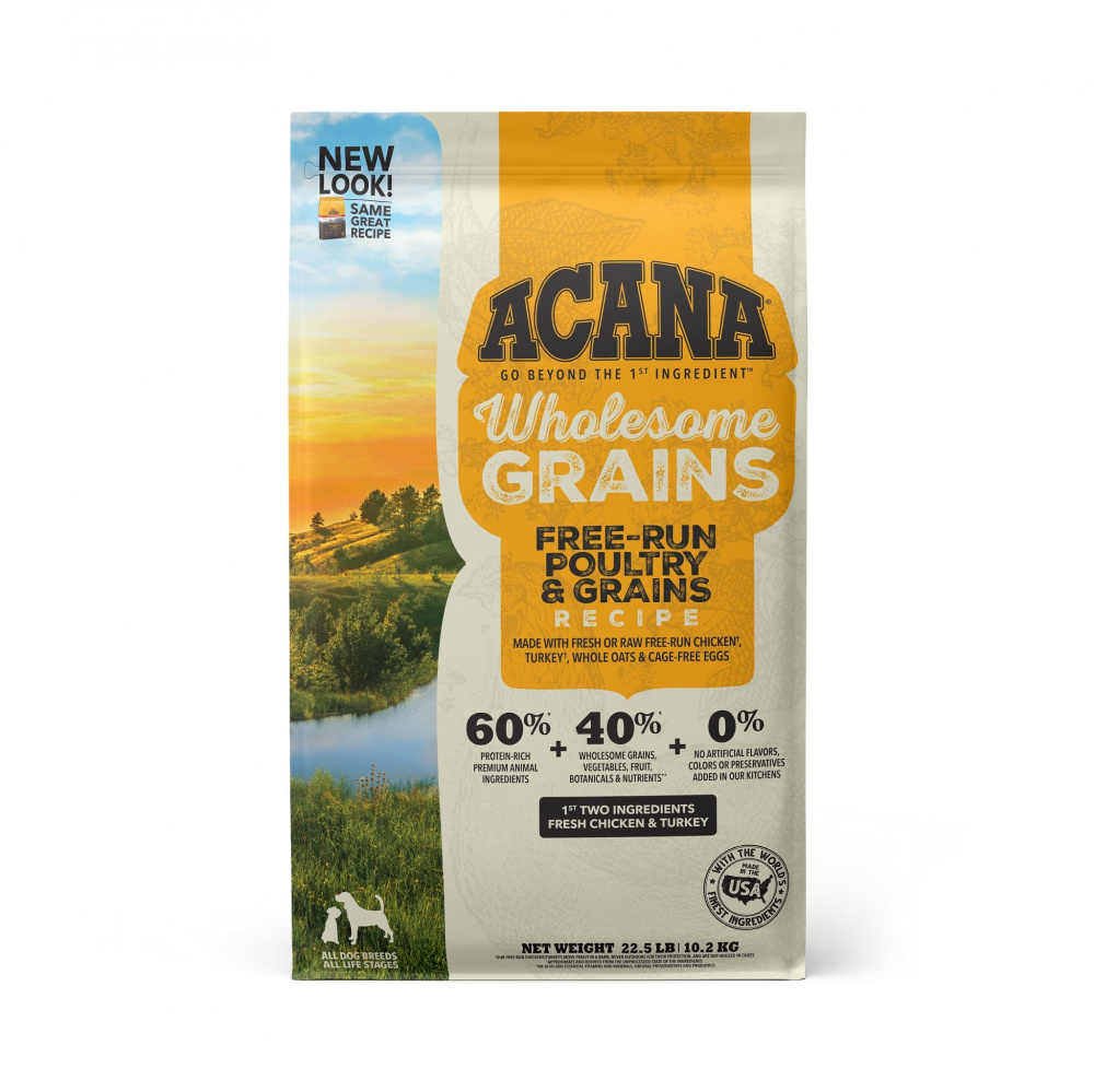 Acana Wholesome Grains Free-Run Poultry & Grains Recipe Dry Dog Food