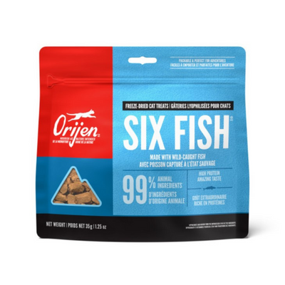 Orijen Grain Free Six Fish Freeze Dried Cat Treats