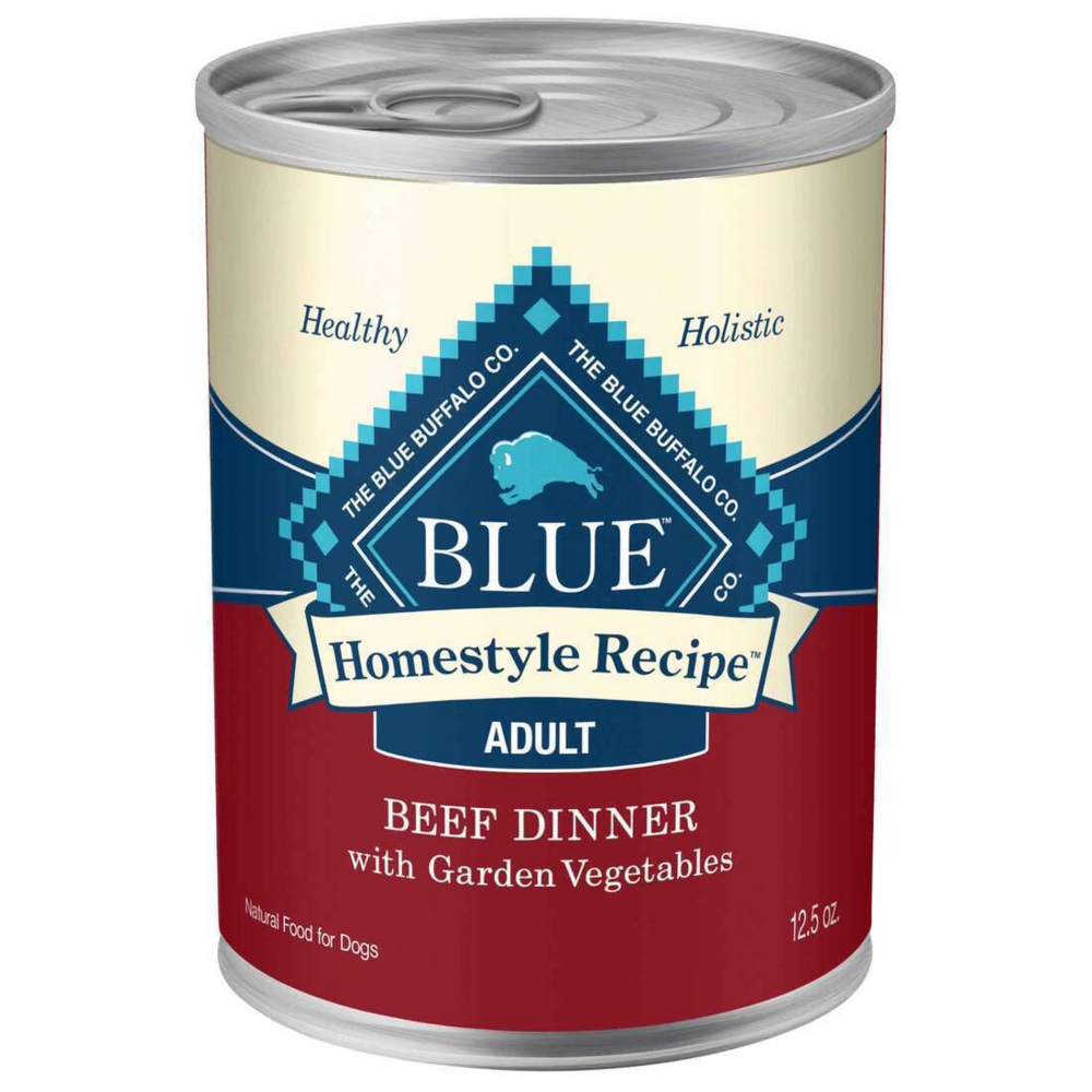 Blue Buffalo Homestyle Recipe Adult Beef Dinner with Garden Vegetables Canned Dog Food