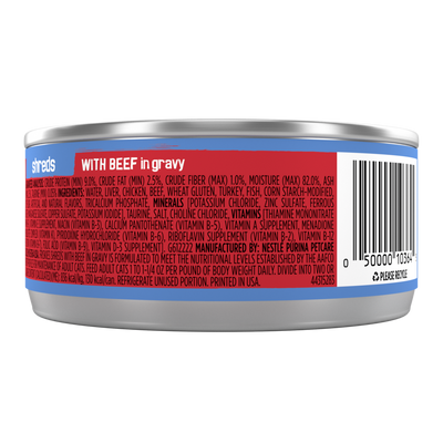 Friskies Shreds Beef and Gravy Wet Cat Food