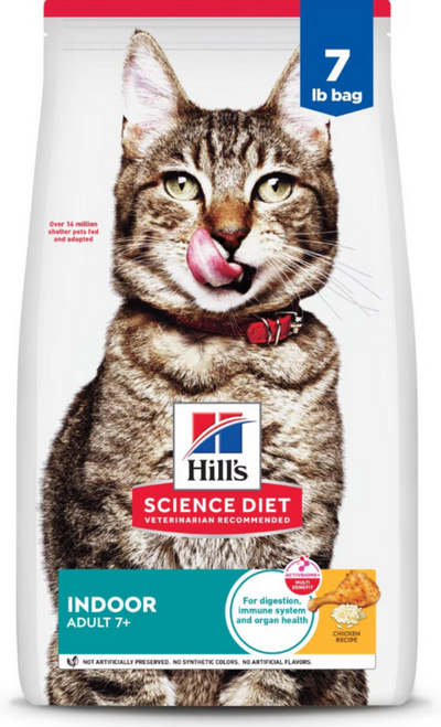 Hill's Science Diet Adult 7+ Indoor Chicken Recipe Dry Cat Food