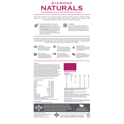 Diamond Naturals Large Breed Lamb & Rice Formula Puppy Dry Food