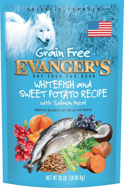 Evanger's Grain Free Whitefish, Sweet Potato and Salmon Dry Dog Food
