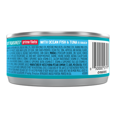 Friskies Tasty Treasures Prime Fillet Ocean Fish Tuna Scallop Wet Cat Food