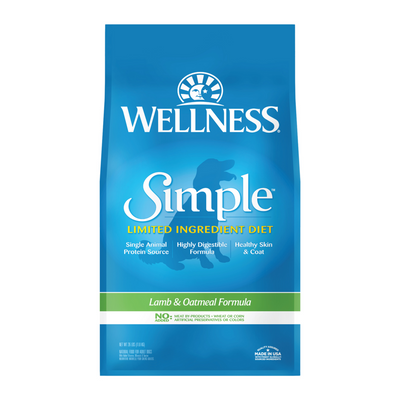 Wellness Simple Natural Limited Ingredient Diet Lamb and Oatmeal Recipe Dry Dog Food