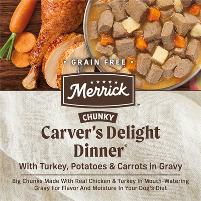 Merrick Grain Free Chunky Carvers Delight Dinner Adult Wet Dog Food