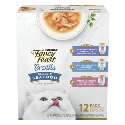 Fancy Feast Classic Broths Variety Pack Wet Cat Food
