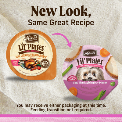Merrick Lil' Plates Adult Small Breed Grain Free Tiny Thanksgiving Day Dinner Canned Dog Food