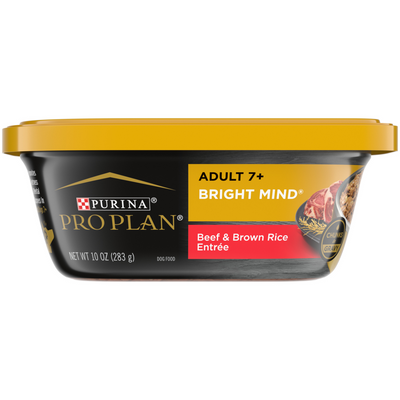 Purina Pro Plan Bright Mind Beef and Brown Rice Senior 7+ Wet Dog Food
