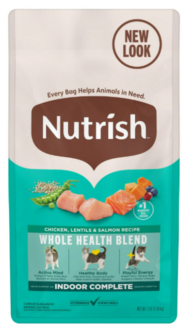 Rachael Ray Nutrish Indoor Complete Chicken & Salmon with Lentils Recipe Dry Cat Food