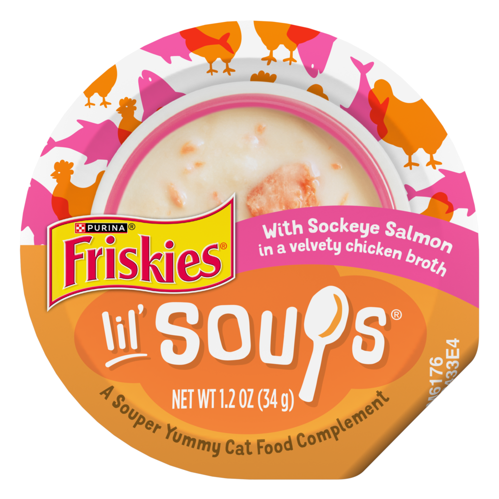 Friskies Lil' Soups Grain Free Sockeye Salmon in Chicken Broth Wet Cat Food