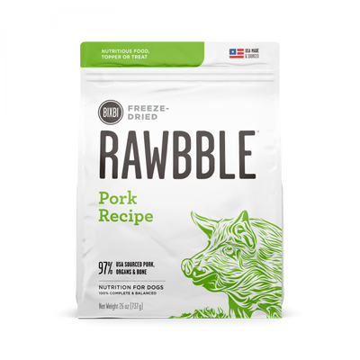 Bixbi Rawbble Freeze Dried Pork Dog Food