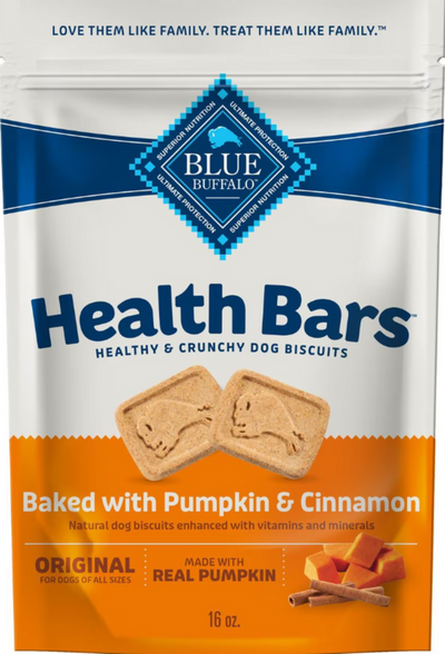 Blue Health Bars Baked With Pumpkin & Cinnamon Dog Treats
