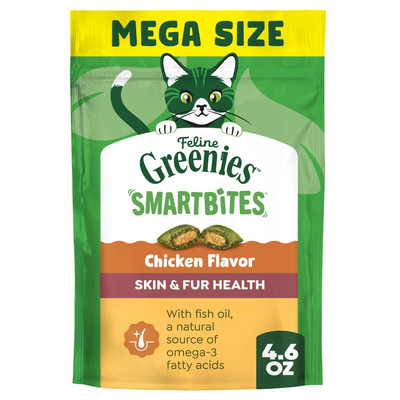 Greenies Smartbites Skin and Fur Chicken Cat Treats