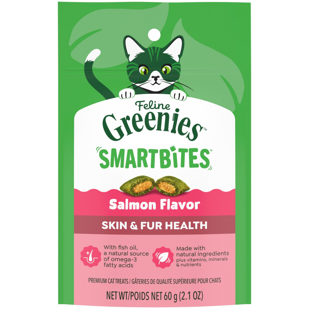 Greenies Smartbites Skin and Fur Salmon Cat Treats
