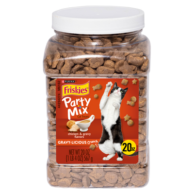 Friskies Party Mix Crunch Gravylicious Chicken & Gravy Cat Treats