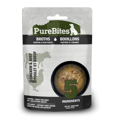 PureBites Broths Chicken, Beef & Vegetables Dog Treat/Topper