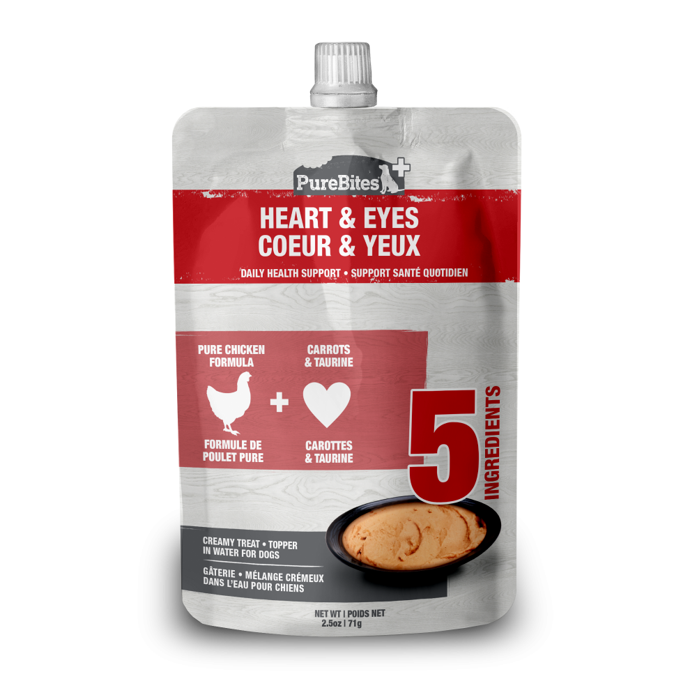 PureBites Plus Heart & Eyes Squeezables Dog Treat/Topper