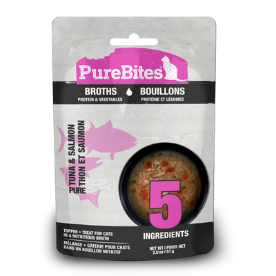 PureBites Broths Tuna, Salmon & Vegetables Cat Treat/Topper