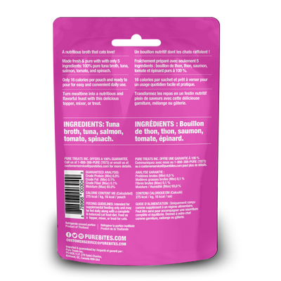 PureBites Broths Tuna, Salmon & Vegetables Cat Treat/Topper