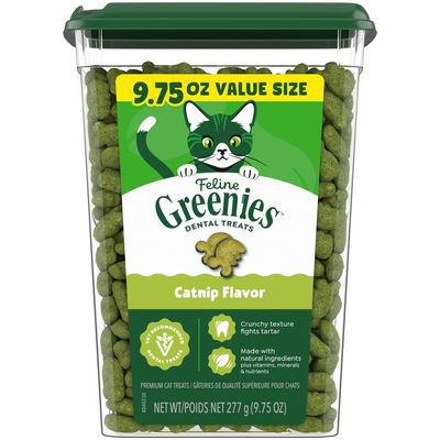 Feline Greenies Adult Dental Catnip Flavor Cat Treats