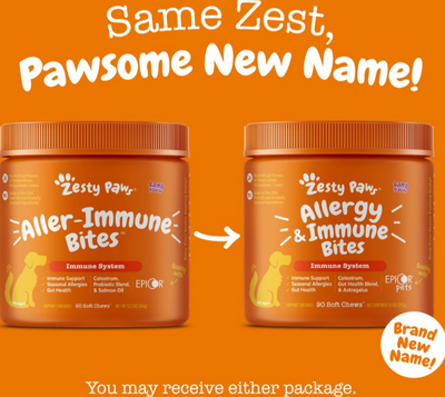 Zesty Paws Aller-Immune Bites for Seasonal Allergies Lamb Flavor Immune Function Sensitive Skin & Gut Health for Dogs